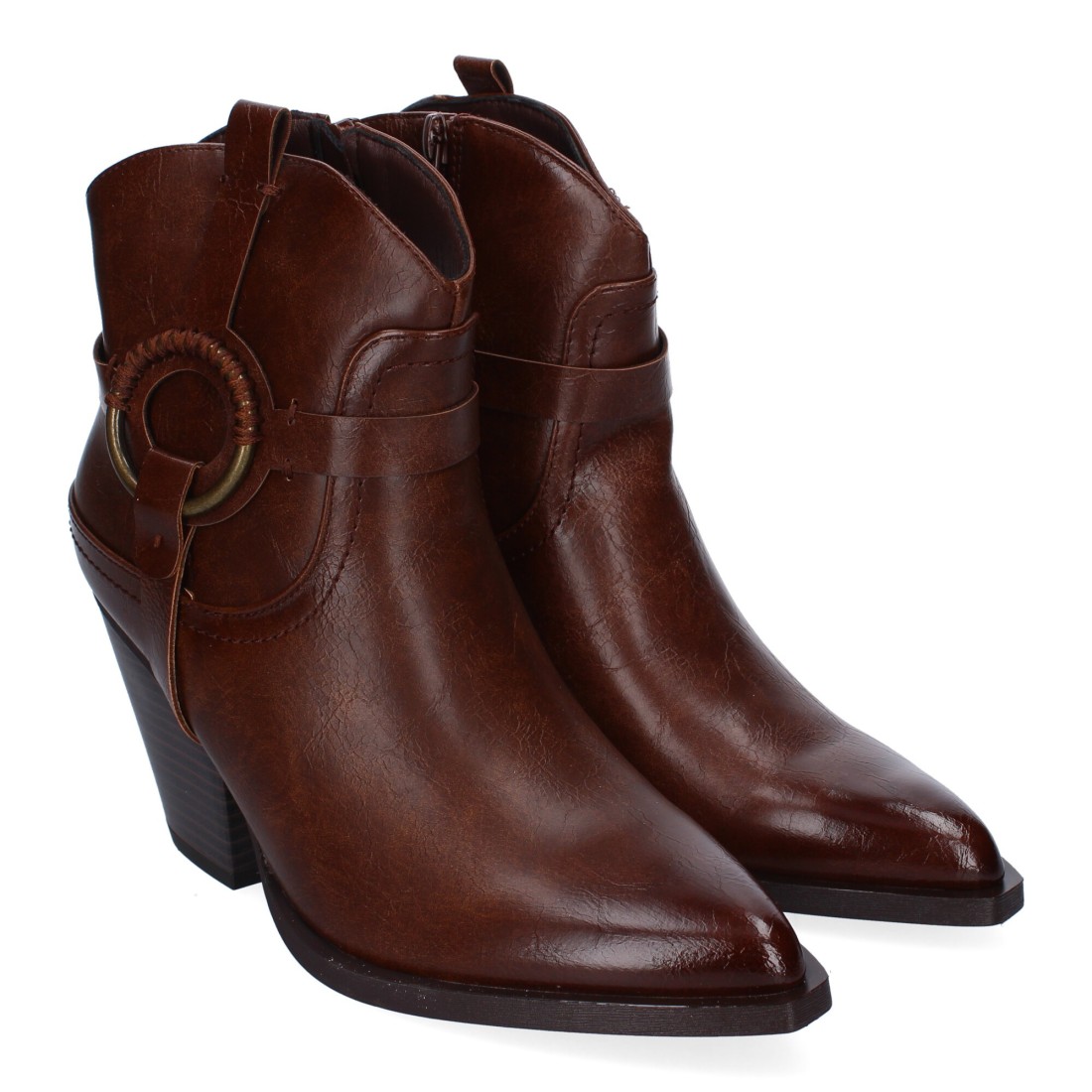 Botín cowboy para mujer color marrón