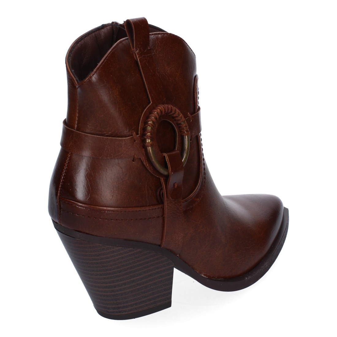 Botín cowboy para mujer color marrón - Imagen 4