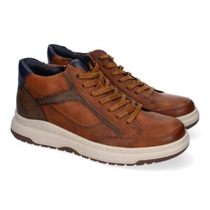 Zapatilla abotinada Casual hombre color cuero