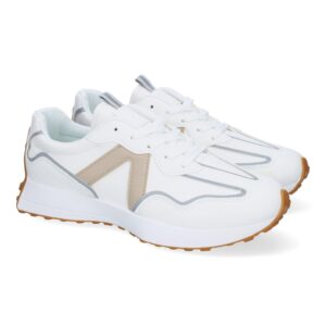 Zapatillas Casual hombre con cierre de cordones color kaki