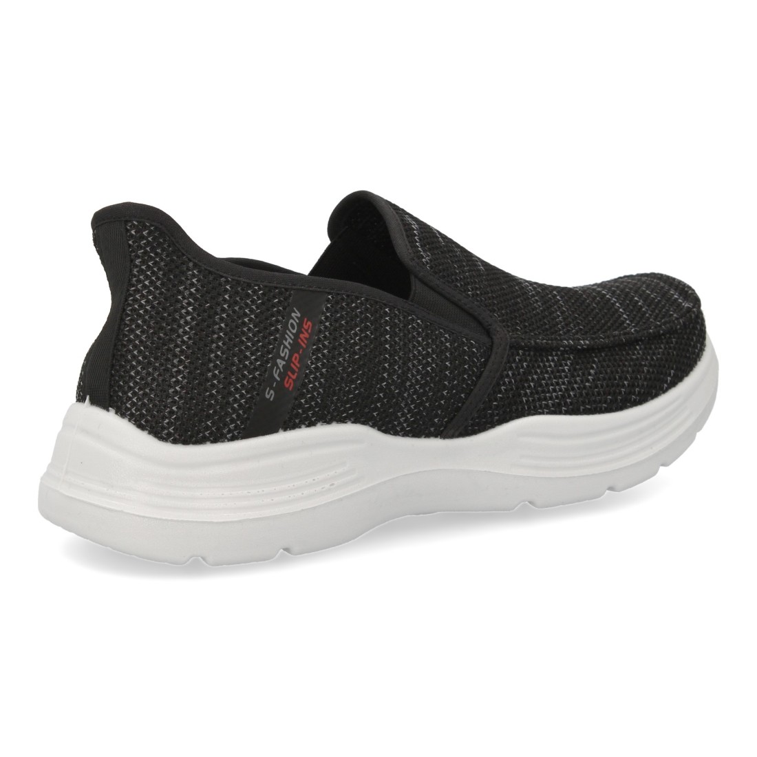 Zapatillas deportivas hombre con cierre elastico color negro - Imagen 4