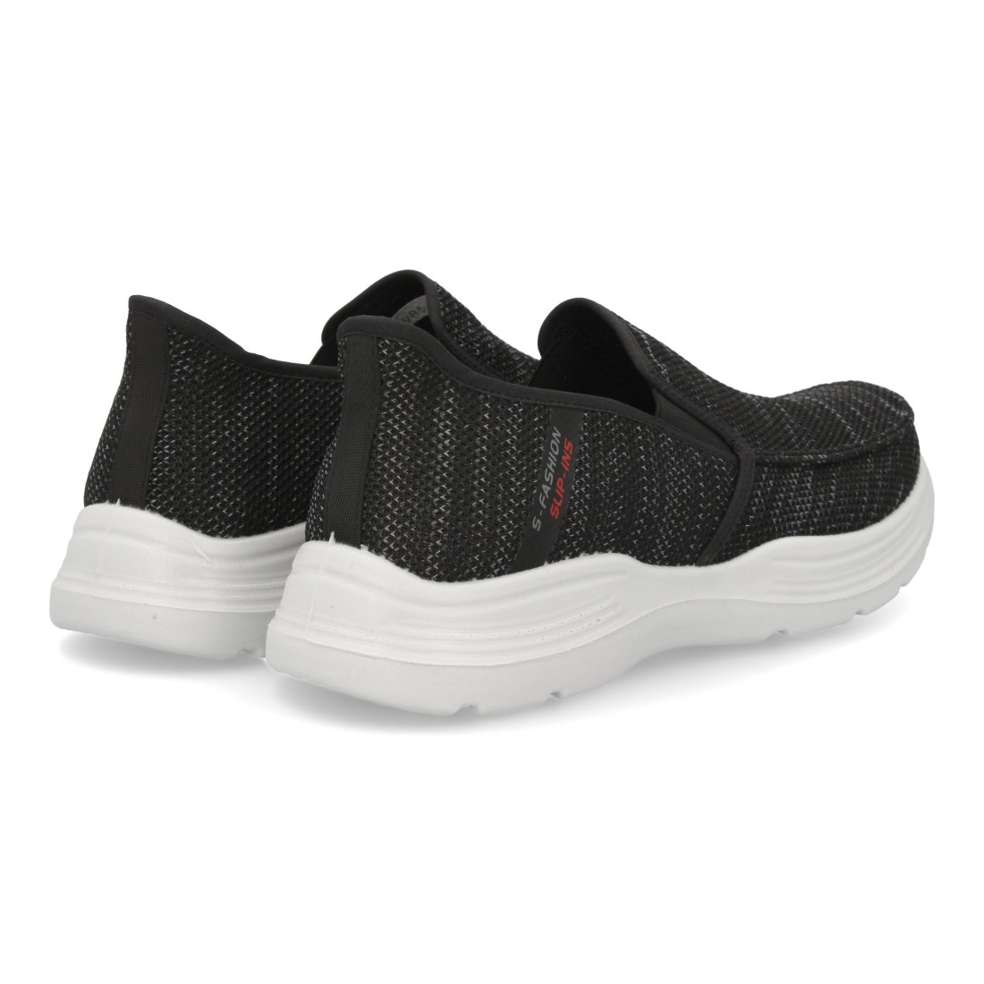 Zapatillas deportivas hombre con cierre elastico color negro - Imagen 5