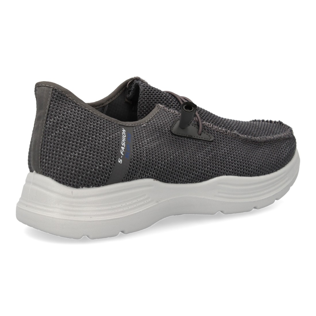 Zapatillas deportivas hombre, con cierre de cordones elasticos color verde - Imagen 4