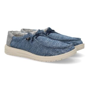 Zapatiilas deportivas para hombre, con cierre de cordones elasticos color azul