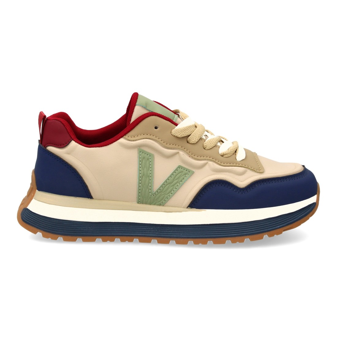 Zapatilla hombre casual con contrastes color azul - Imagen 2