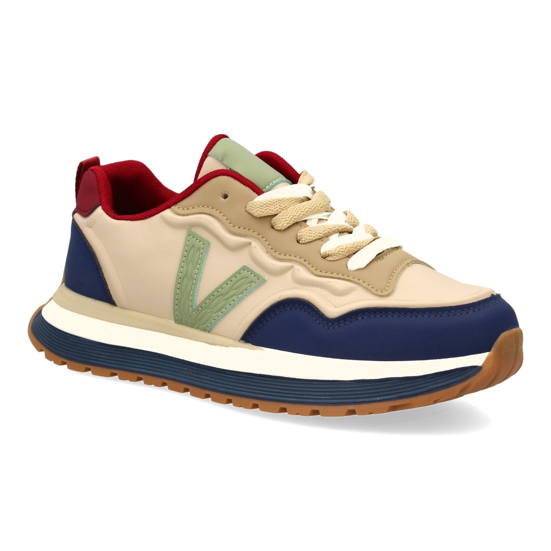 Zapatilla hombre casual con contrastes color azul - Imagen 3