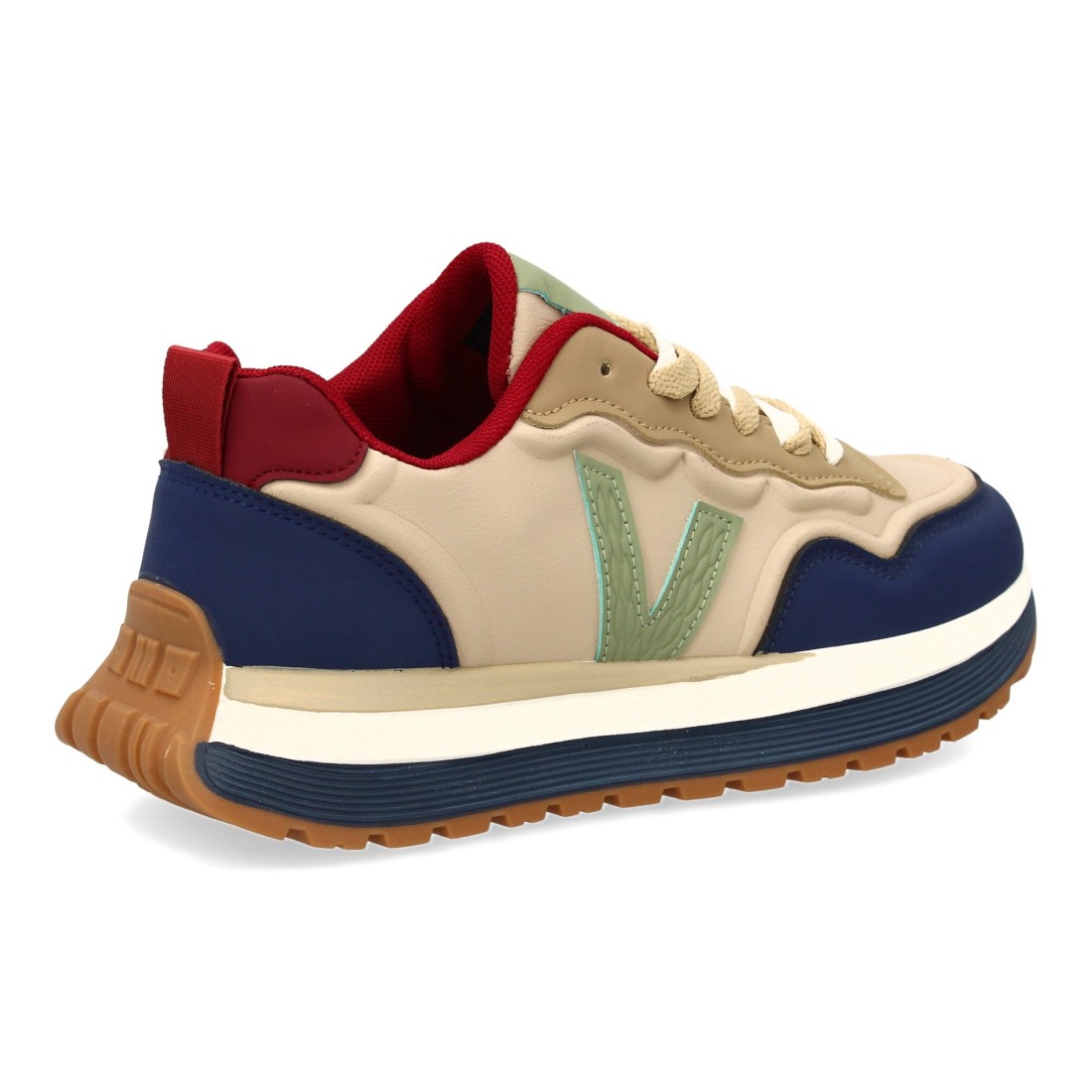 Zapatilla hombre casual con contrastes color azul - Imagen 4