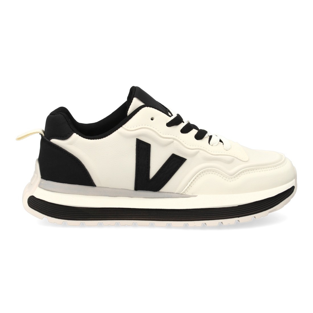 Zapatilla hombre casual con contrastes color blanco - Imagen 2