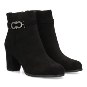 Botín de tacón para mujer color negro