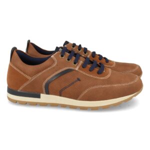 Zapato de hombre con cordón elástico color camel