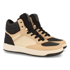 Zapatilla abotinada multicolor con cordones color kaki