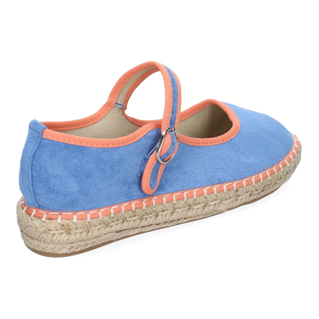 Bailarina alpargata de mujer con yute color azul - Imagen 4
