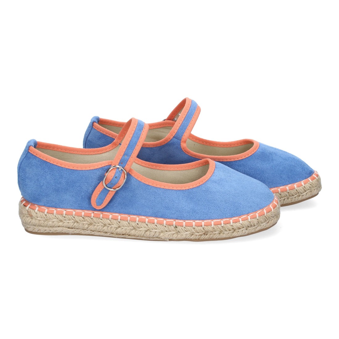 Bailarina alpargata de mujer con yute color azul - Imagen 5