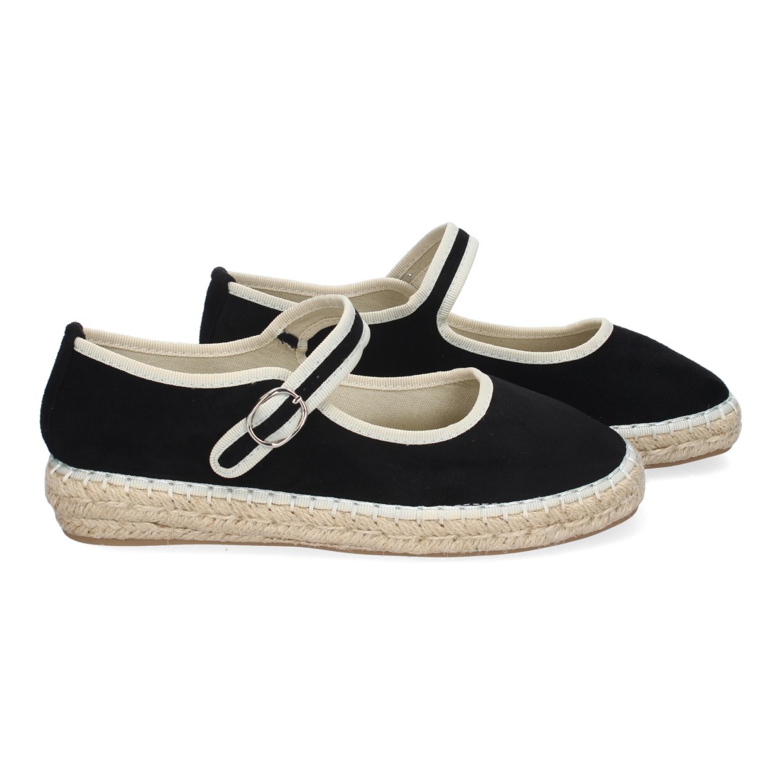 Bailarina alpargata de mujer con yute color negro - Imagen 5