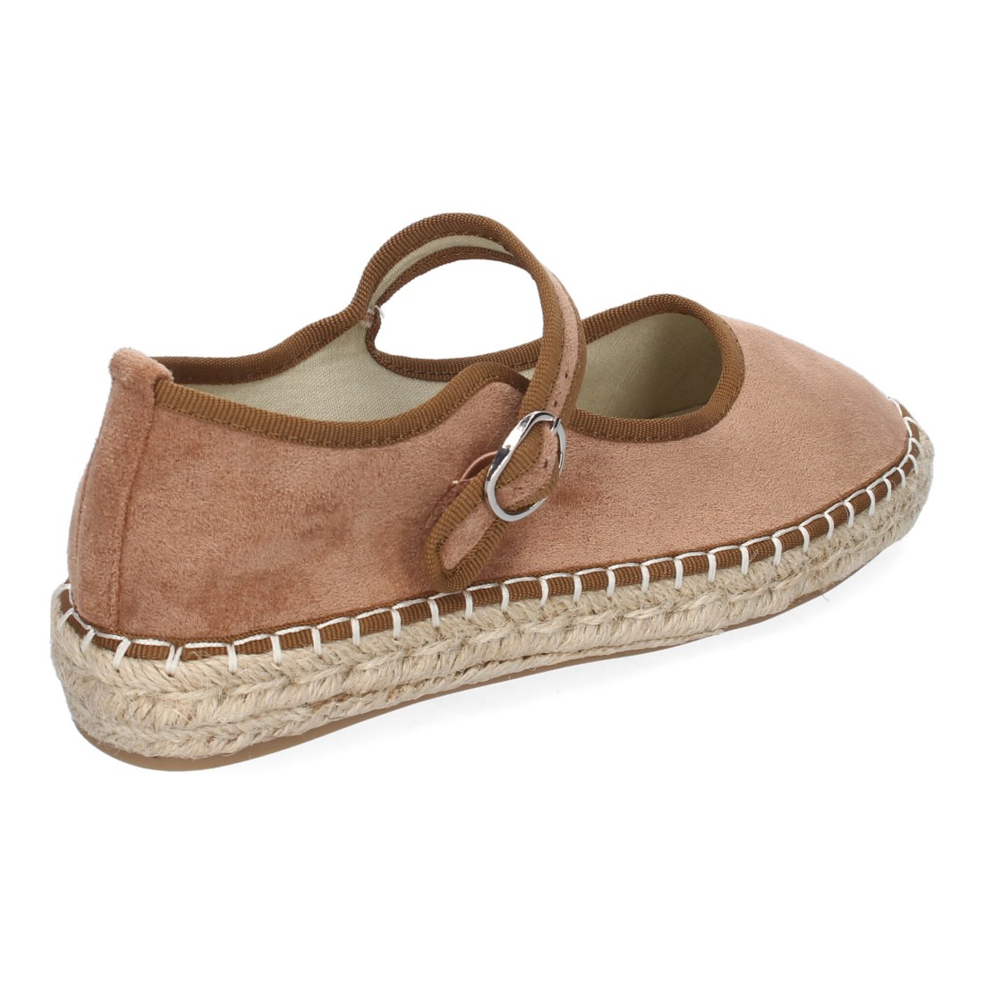 Bailarina alpargata de mujer con yute color kaki - Imagen 4
