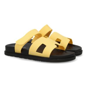 Chanclas de mujer, comodas y elegantes color amarillo