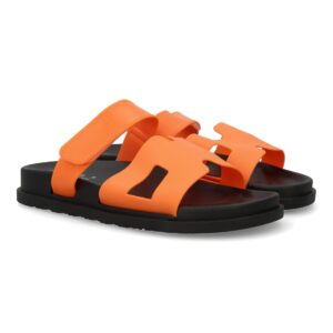 Chanclas de mujer, comodas y elegantes color naranjas