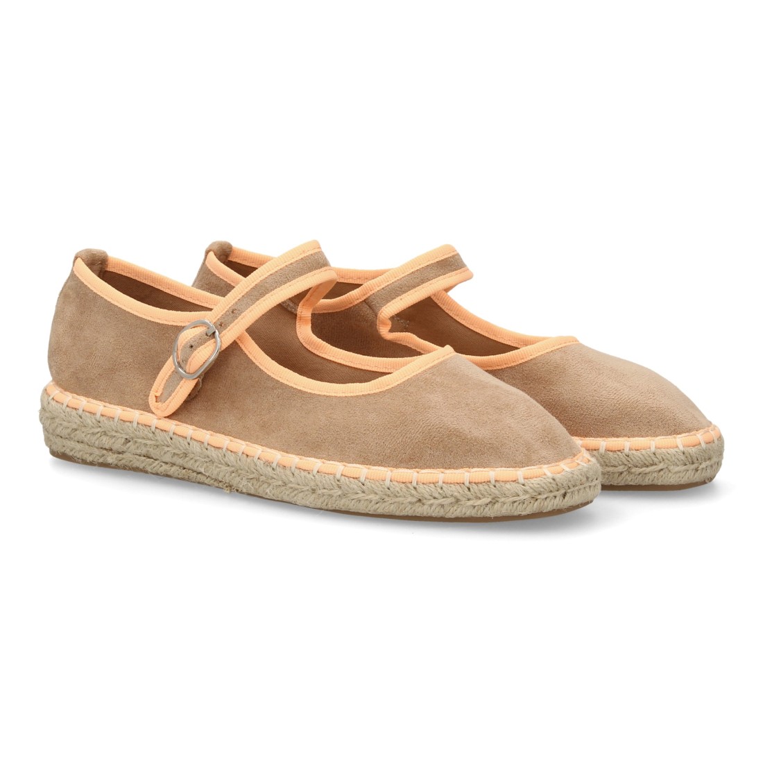 Bailarina alpargata de mujer con yute color beige