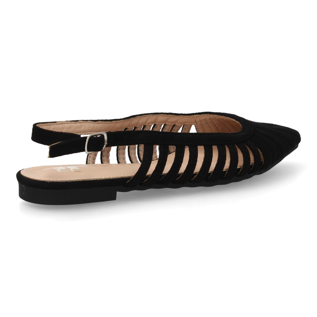 Bailarina destalonada plana con punta fina color negro - Imagen 4