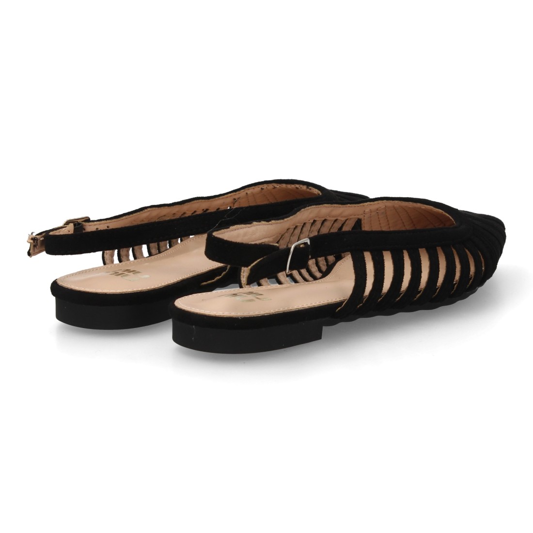 Bailarina destalonada plana con punta fina color negro - Imagen 5