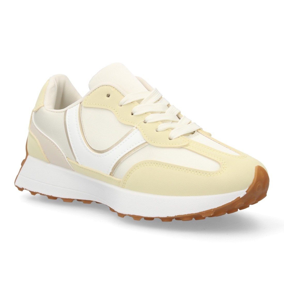 Zapatillas deportivas mujer estilo urbano color amarillo - Imagen 3