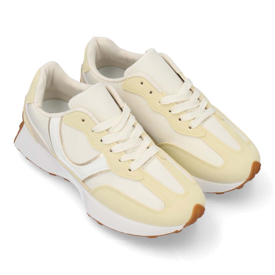 Zapatillas deportivas mujer estilo urbano color amarillo - Imagen 5