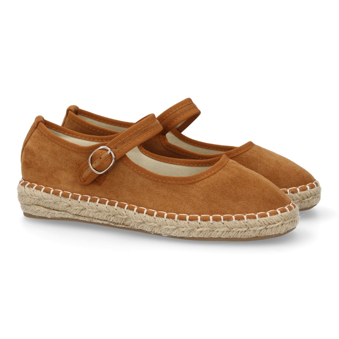 Bailarina alpargata de mujer con yute color camel